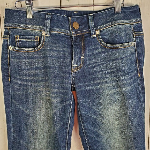 American Eagle Original Boot Stretch Jeans Adult 2 Low Rise Cotton Spandex Nice - Picture 3 of 15